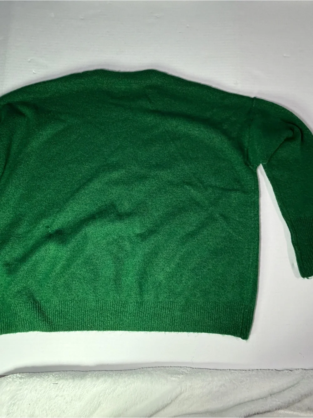 NWOT Vince Camuto Women's Emerald Green Crewneck Sweater MINOR FLAW